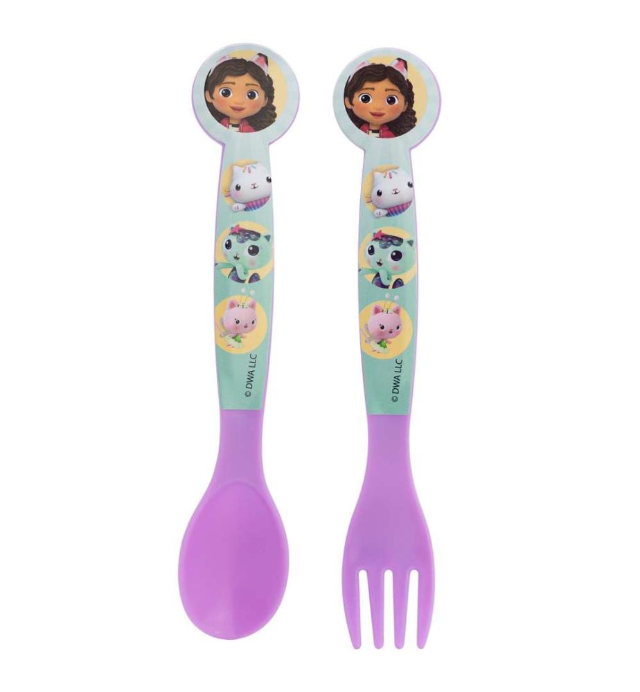 2 Stück Pp Besteck Set in Polybag Gabbys Puppenhaus