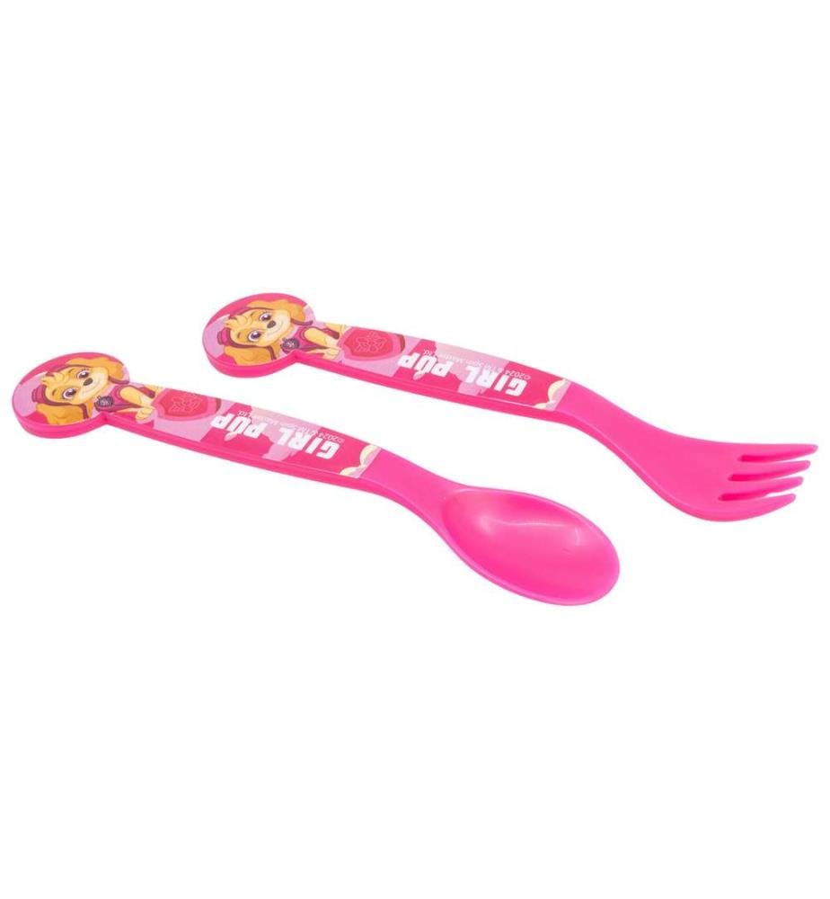 2 Stück Pp Besteck Set in Polybag Paw Patrol Girl Superpowers