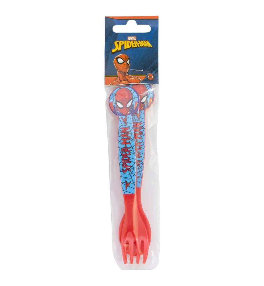 2 Stück Pp Besteck Set in Polybag Spiderman Mob Regeln