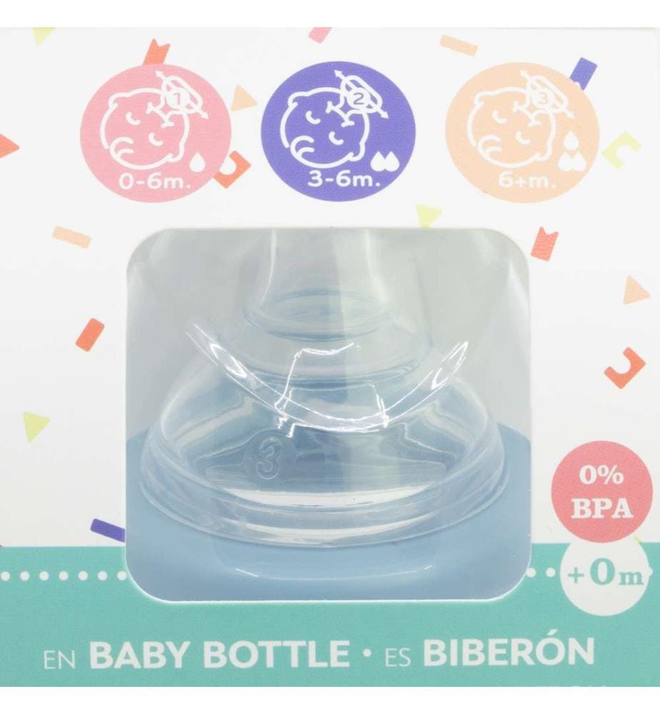 Baby 5 Oz Wideneck Flasche Silikonsauger 3 Positionen Mickey Mouse voll von Lächeln