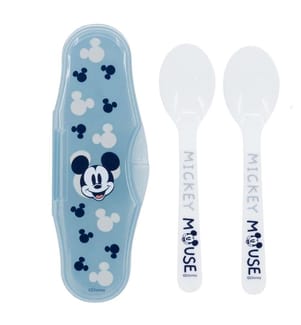 Kleinkind 2 Stück Pp Löffel Travel Set Mickey Mouse voller Lächeln