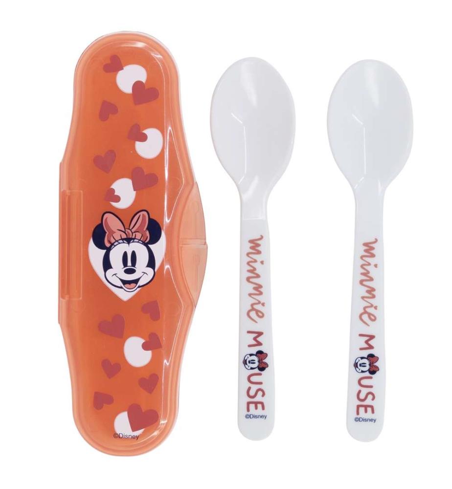 Kleinkind 2 Stück Pp Löffel Travel Set Minnie Mouse Herz voll