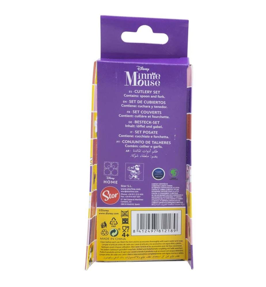 2-tlg. elliptisches metallisches Besteck-Set Minnie Sunshine