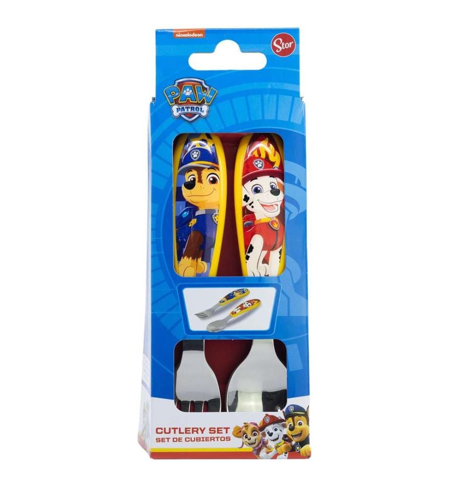 2 Stück elliptisches Metallbesteck Set Paw Patrol Boy Rescue Pups