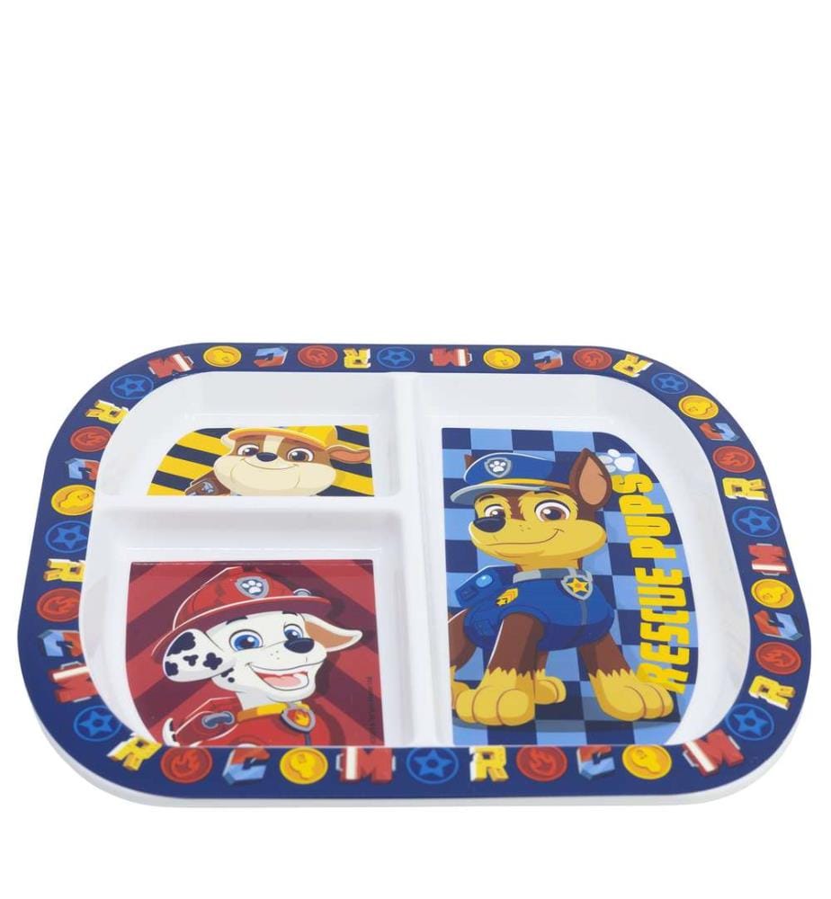 Rechteckiger geteilter Teller St Paw Patrol Boy Rescue Pups