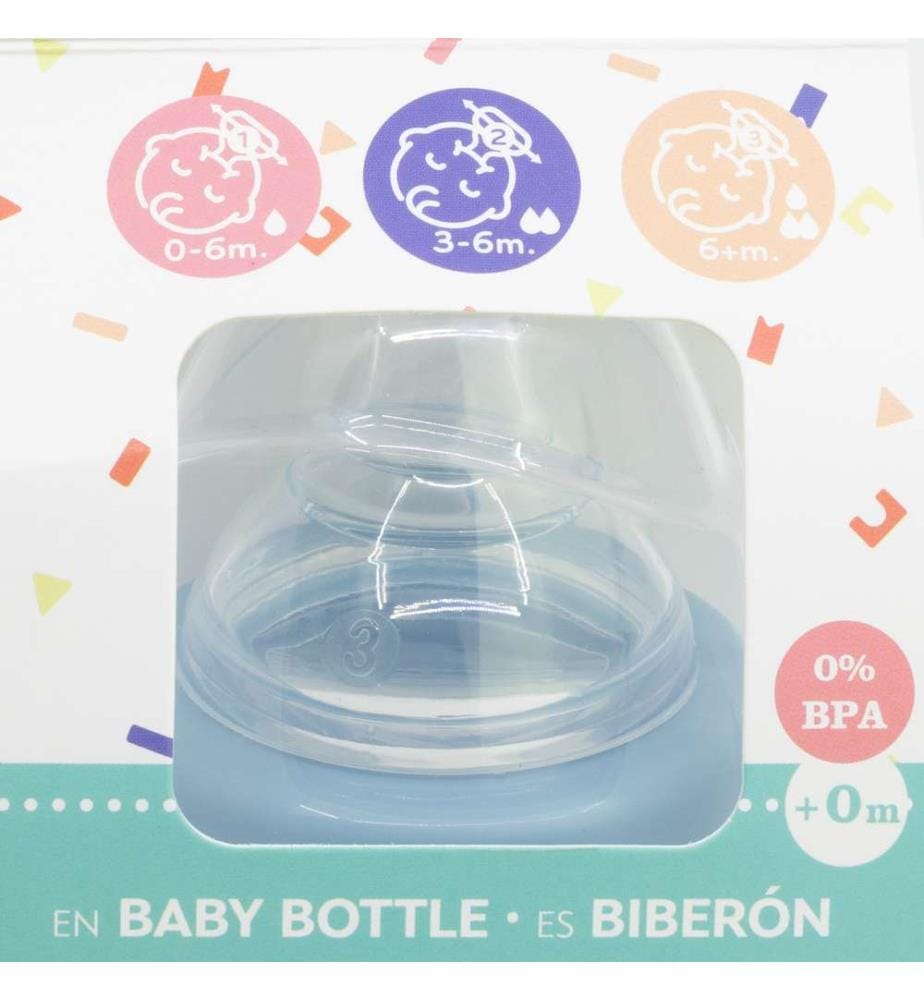 Baby 12 Oz Wideneck Flasche Silikonsauger 3 Positionen Mickey Mouse voll von Lächeln