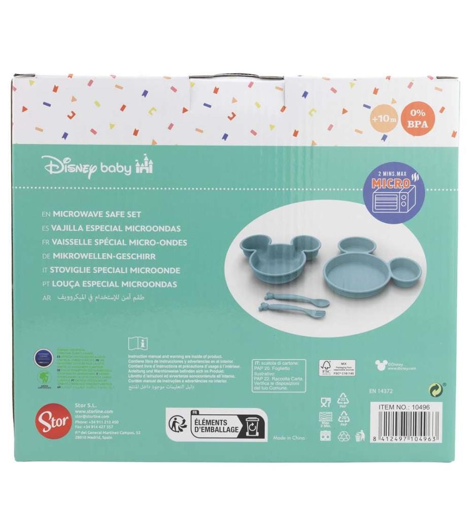 4 pièces Set en forme de personnage dans boîte cadeau Mickey Tout Sourire