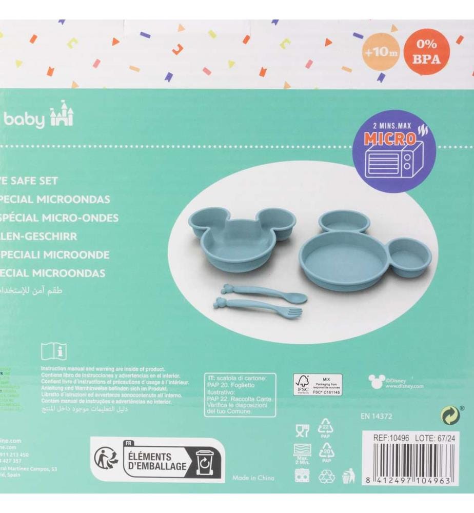 4 pièces Set en forme de personnage dans boîte cadeau Mickey Tout Sourire