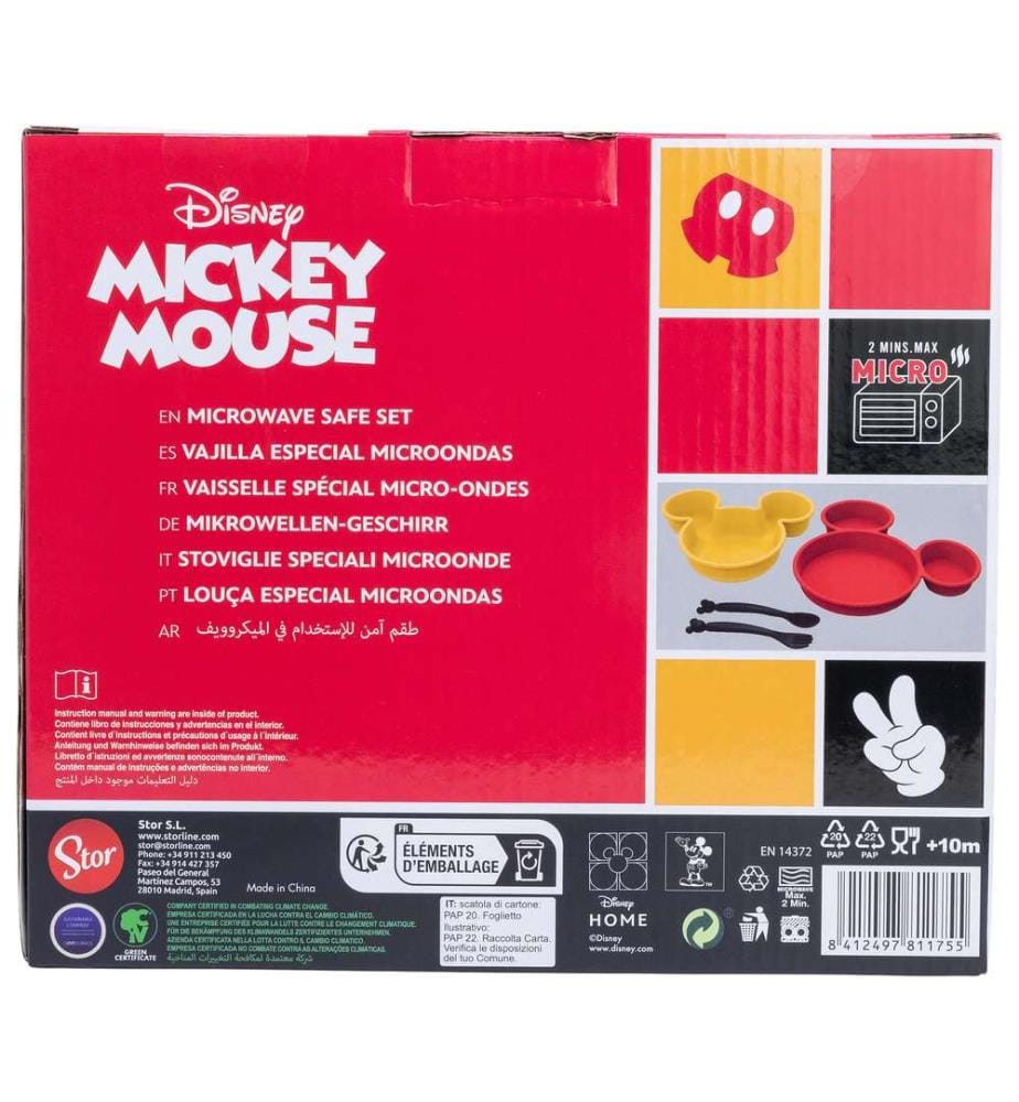 4 pièces Set en forme de personnage pour enfants dans boîte cadeau Mickey Champions Véritables