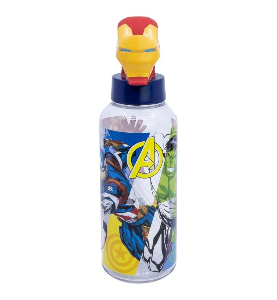 3D Ecozen Figur Flasche 560 ml Avengers Seven Wonders Iron Man