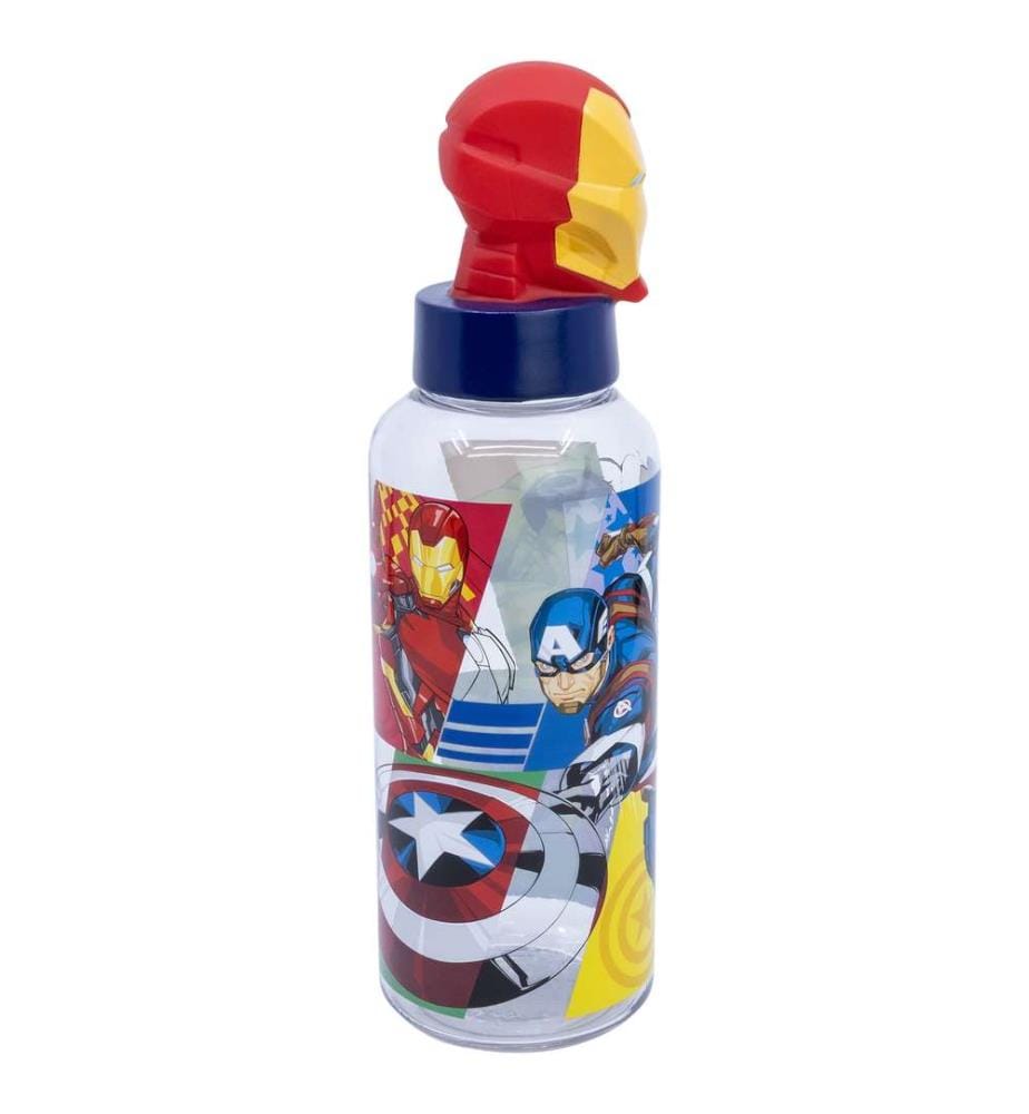 3D Ecozen Figur Flasche 560 ml Avengers Seven Wonders Iron Man