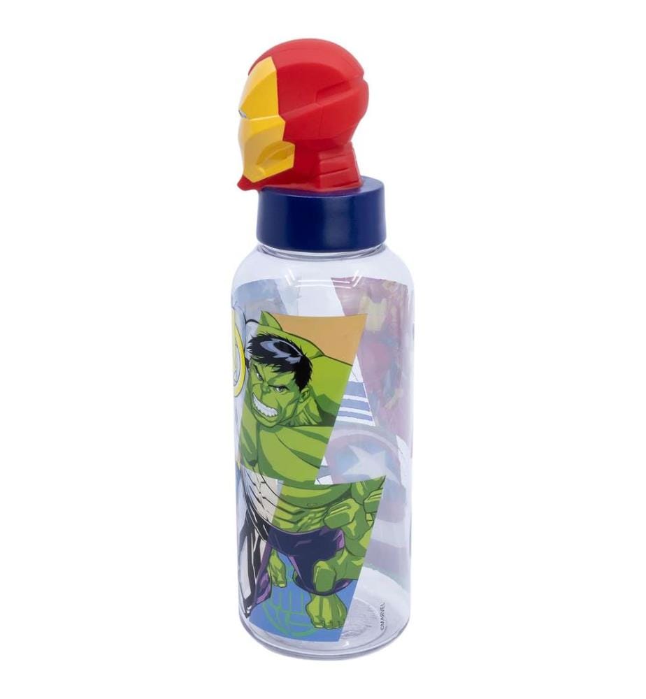3D Ecozen Figur Flasche 560 ml Avengers Seven Wonders Iron Man
