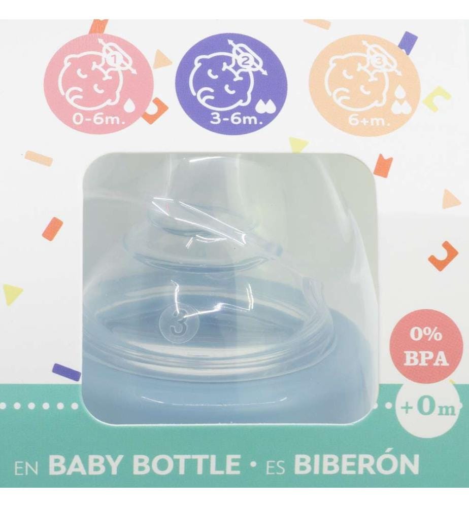 Baby 8 Oz Wideneck Flasche Silikonsauger 3 Positionen Mickey Mouse voll von Lächeln