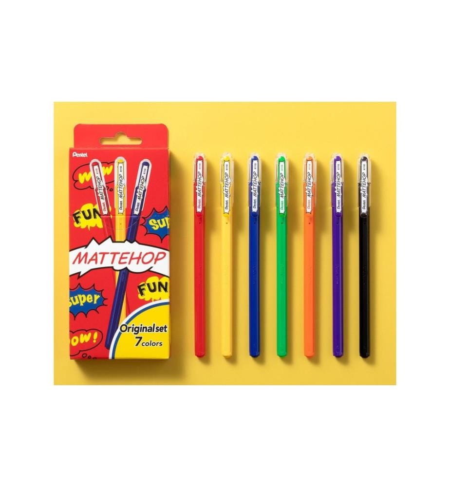 pentel Gelschreiber Mattehop Original 1 mm, Mehrfarbig