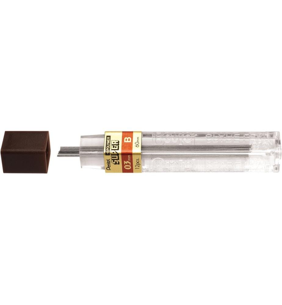 Mine de crayon pentel Hi-Polymer Super 0.3 mm, B