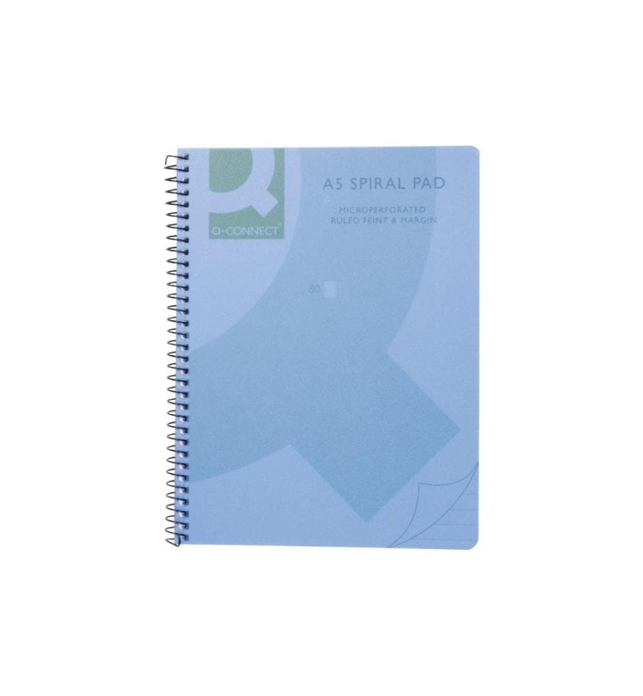 CONNECT Cahier de notes A5, À carreaux, Bleu