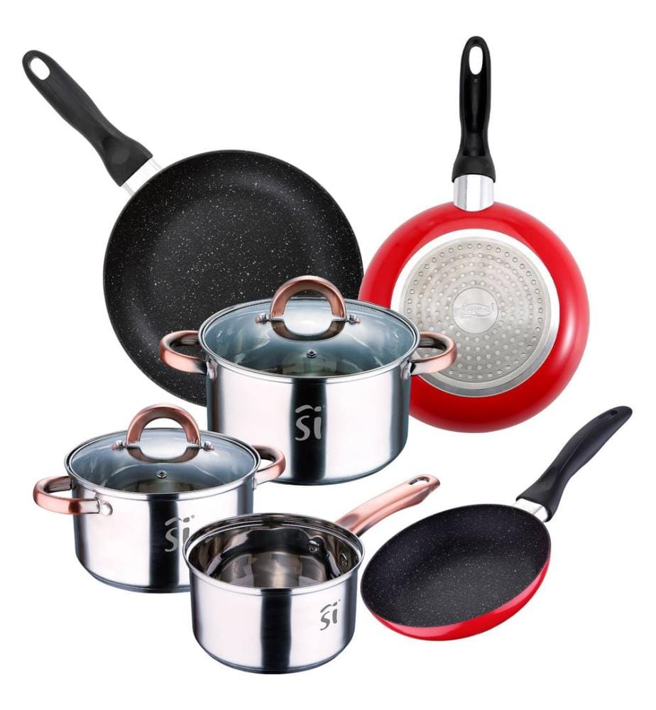 Onil-Kochgeschirrset, 5-teilig + 3 Aluminiumpfannen (16/20/24 cm) von San Ignacio","detected_source_language":"FR
