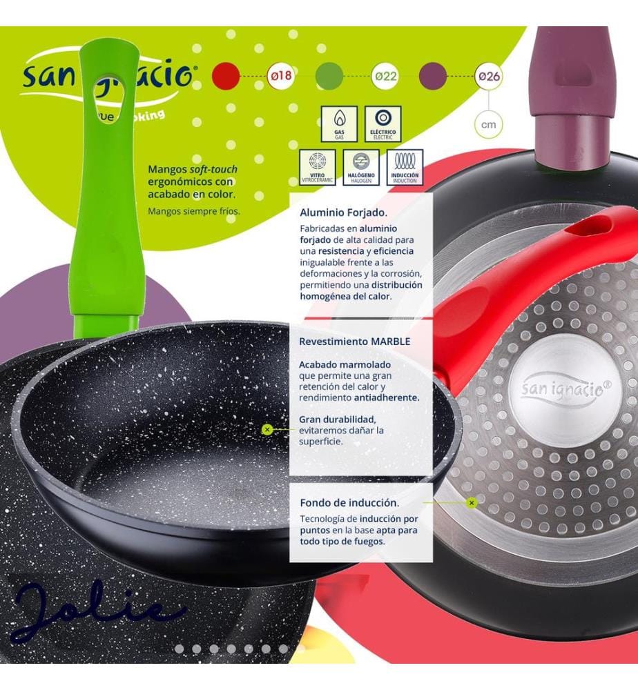 3er-Set Bratpfannen 18/22/26 cm SAN IGNACIO Kollektion „Jolie“","detected_source_language":"FR