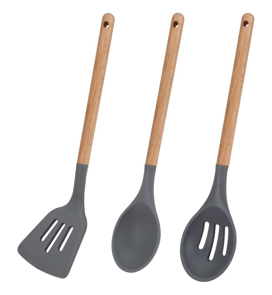 3-teiliges Set aus Küchenutensilien aus Silikon und Holz, Kollektion Daimiel","detected_source_language":"FR