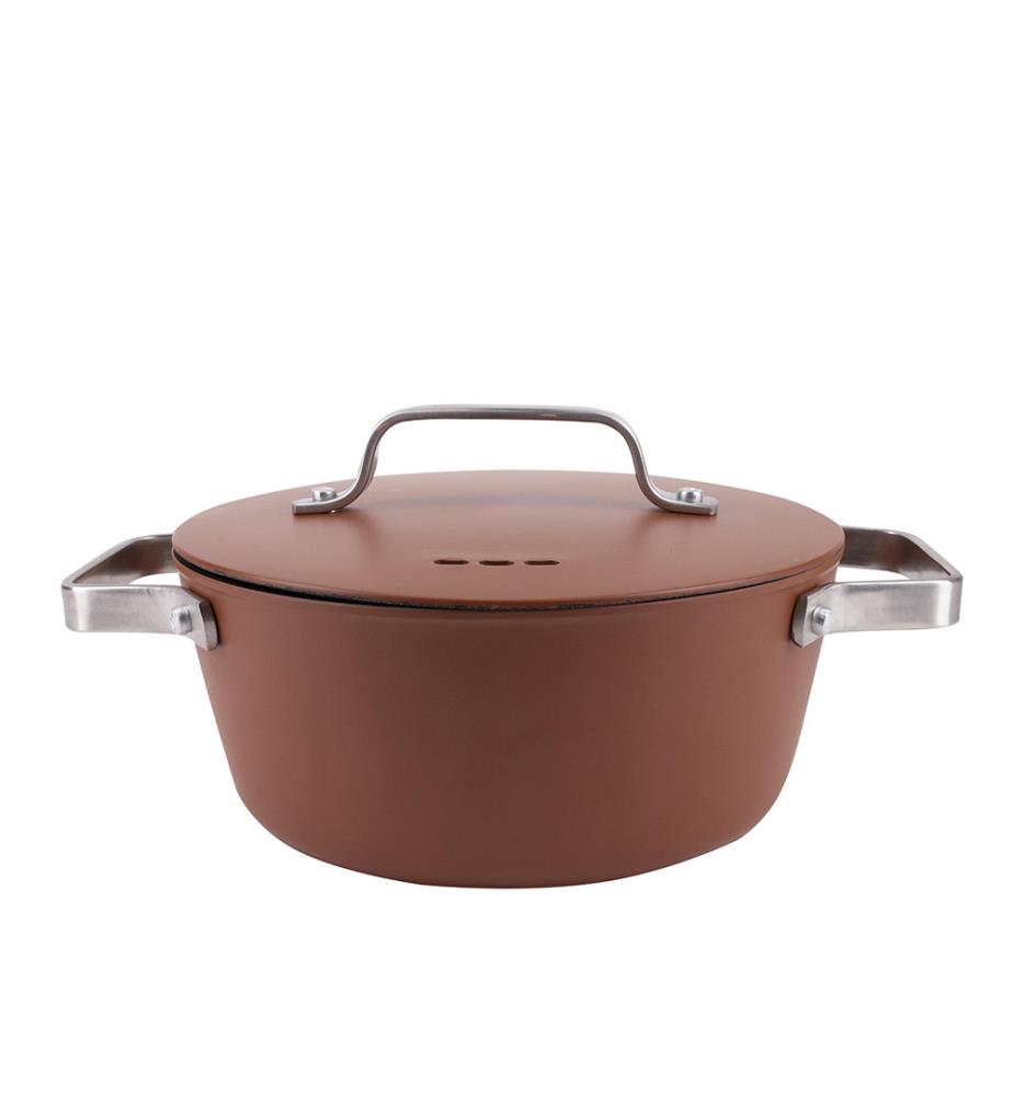 San Ignacio AGROS Pentola Ø28x12,5 cm 6 L con coperchio in alluminio forgiato","detected_source_language":"FR