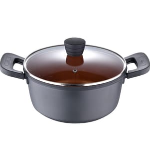 Pentola da 24 x 11,5 cm con coperchio, San Ignacio Bronze in fusione di alluminio, compatibile con l'induzione","detected_source_language":"FR