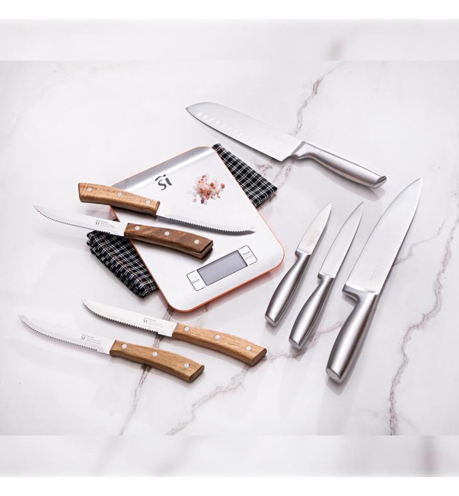 4-teiliges San Ignacio COMPACT Küchenmesserset (Kochmesser, Santoku, Allzweckmesser und Schälmesser) aus Edelstahl","detected_source_language":"FR