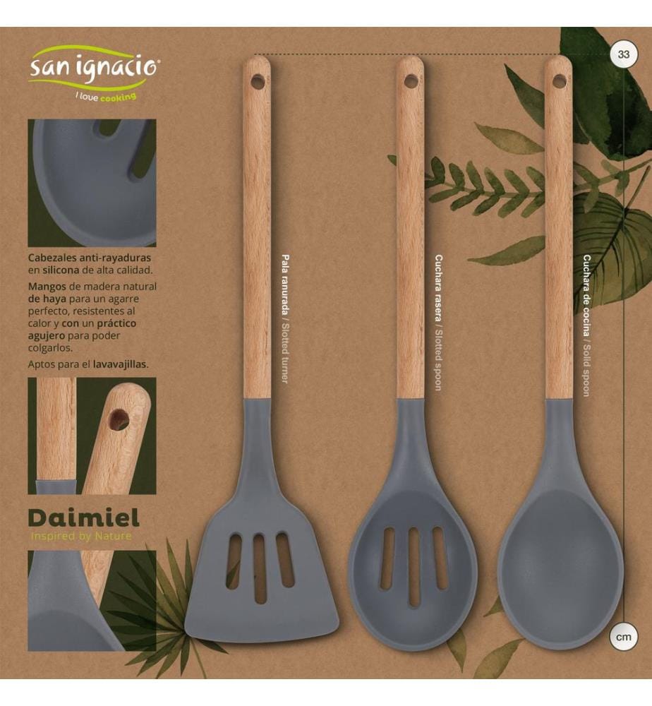 Küchenutensilien-Set + 4 Messer aus Edelstahl, Kollektion San Ignacio Daimiel","detected_source_language":"FR