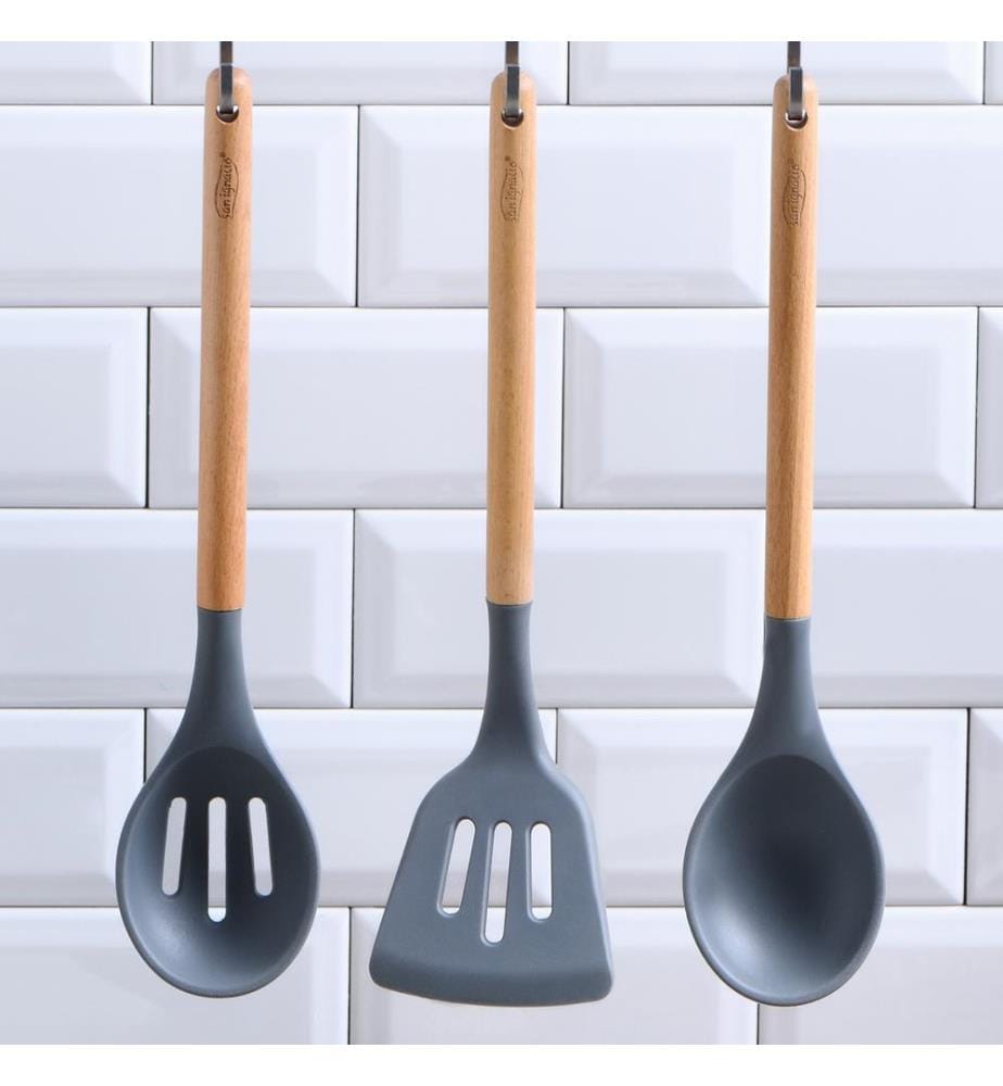 Küchenutensilien-Set + 4 Messer aus Edelstahl, Kollektion San Ignacio Daimiel","detected_source_language":"FR
