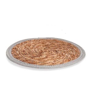 Naturteppich mit grauer Einfassung, 30 cm, Kollektion KINVARA","detected_source_language":"FR
