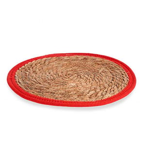 Naturteppich mit rotem Rand, 35 cm, Kollektion KINVARA","detected_source_language":"FR