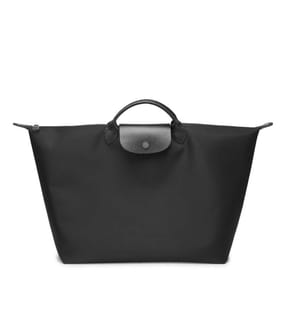 Grand sac fourre-tout en nylon imperméable, lot 2 en 1 - Noir