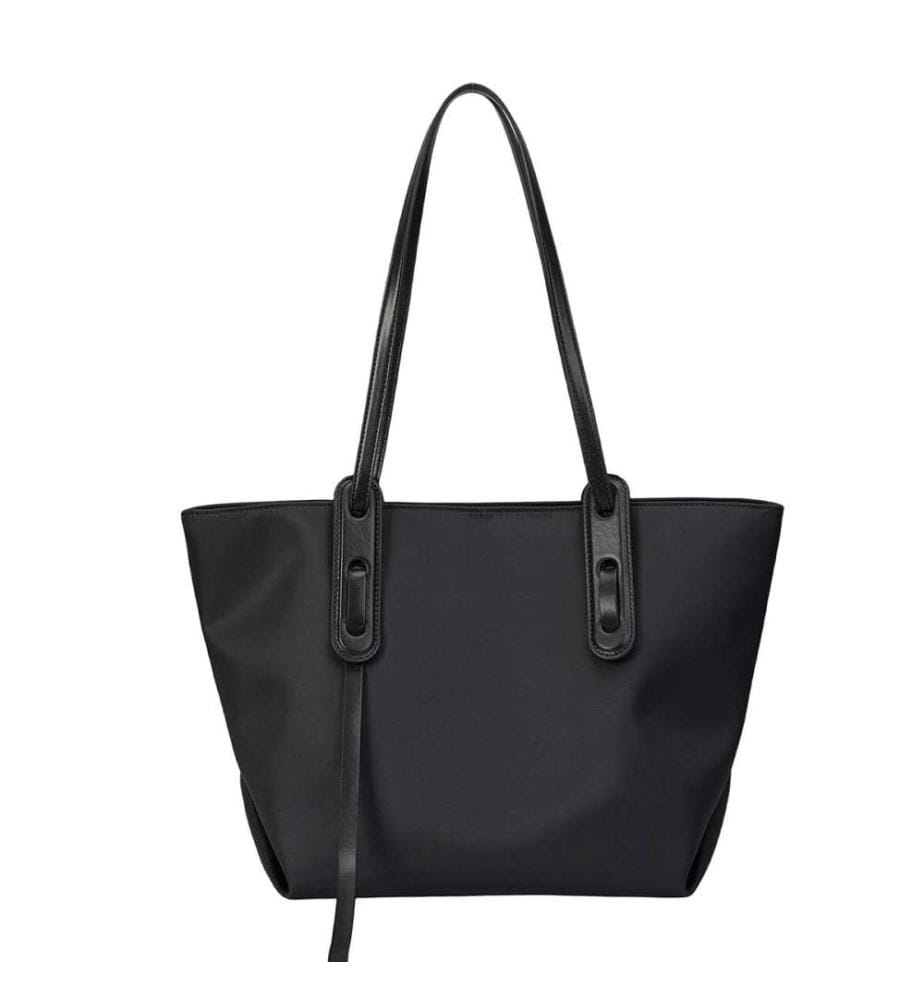 Grand sac fourre-tout en nylon imperméable, lot 2 en 1 - Noir
