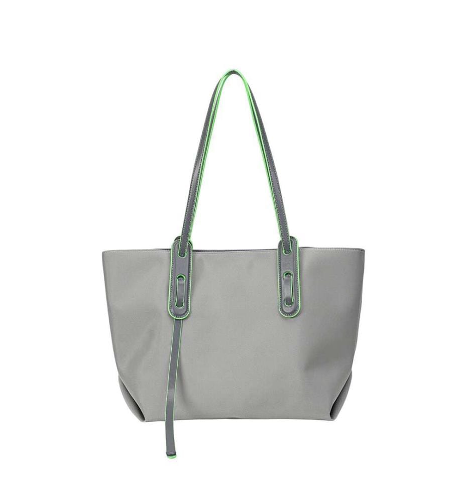 Lot de 2 grands sacs fourre-tout en nylon imperméables 2-en-1 - Gris