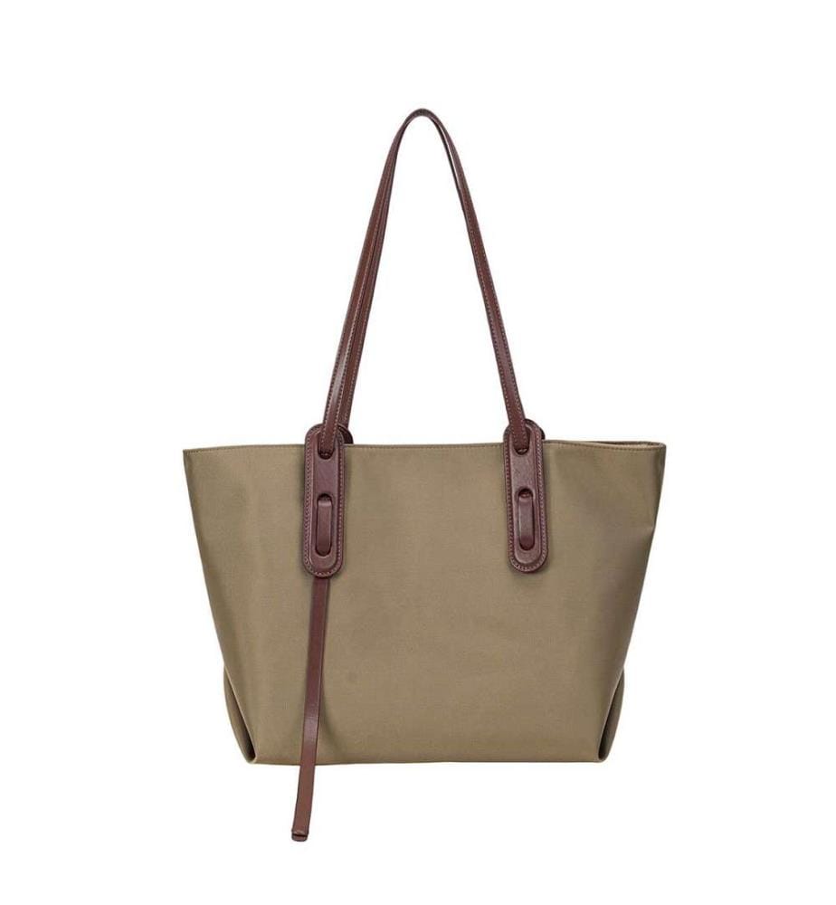 Lot de 2 grands sacs fourre-tout en nylon imperméables - Kaki