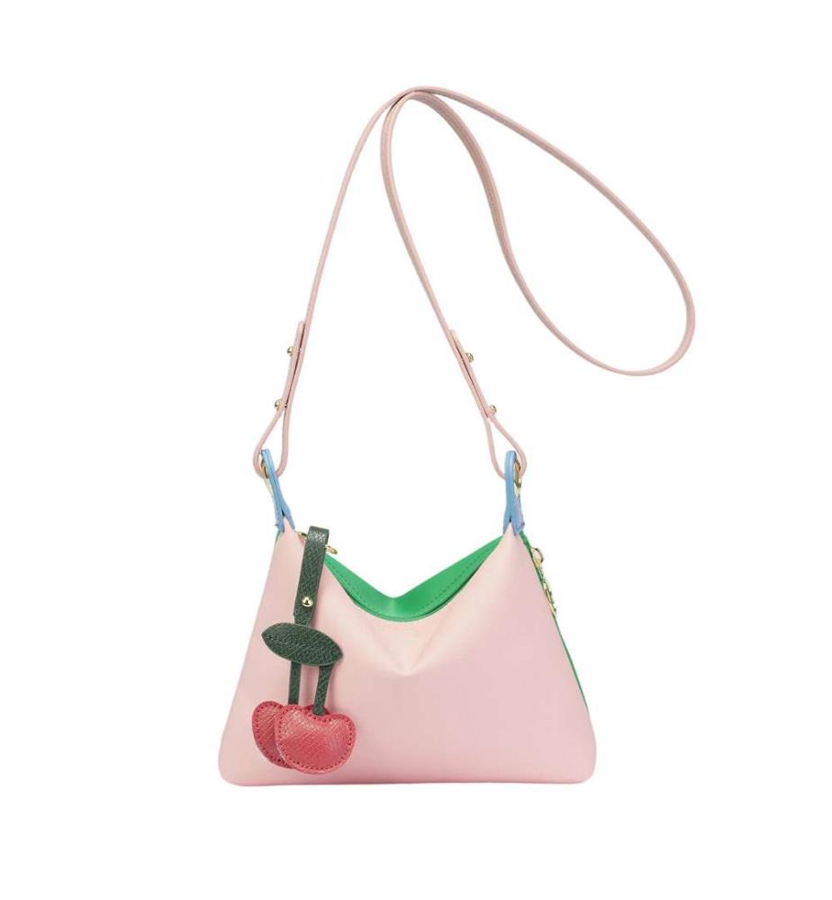 Sac à bandoulière réversible en nylon - Rose