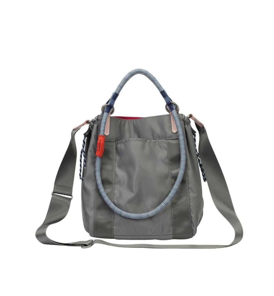 Wendbare zweifarbige Beuteltasche aus ballistischem Nylon – Anthrazit