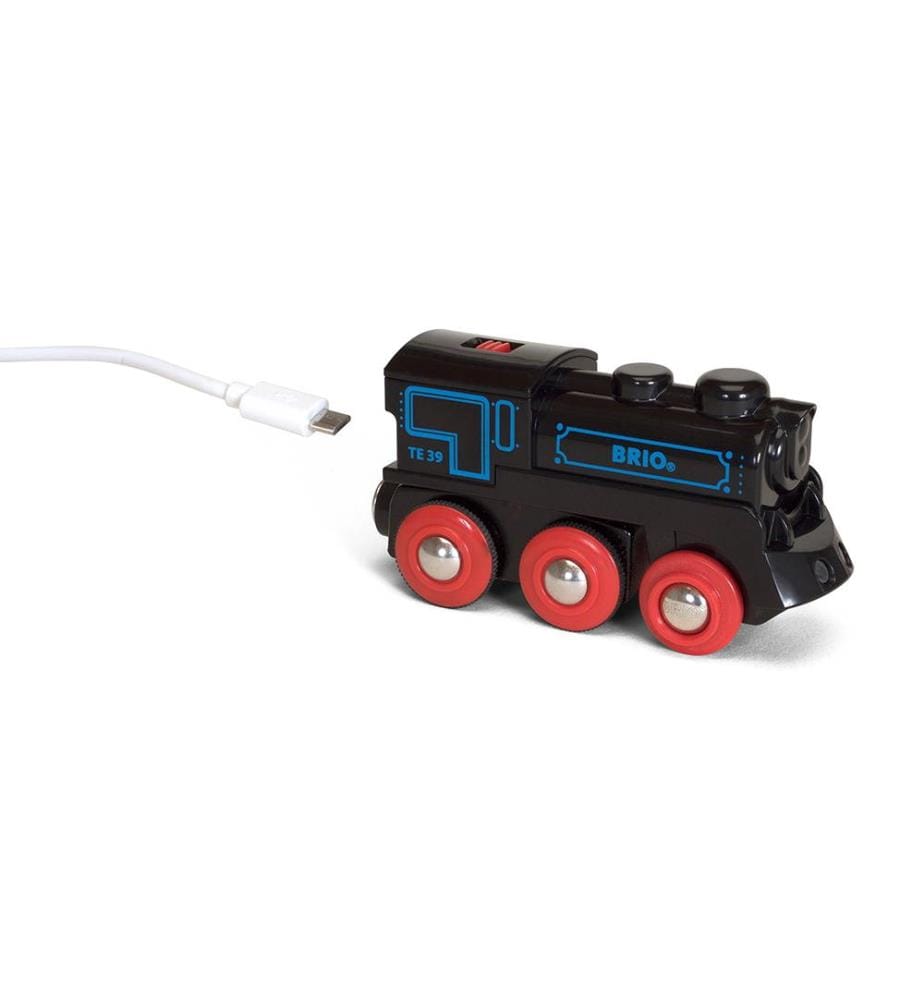 Schwarze Akku - Lok mit Mini - USB - 33599