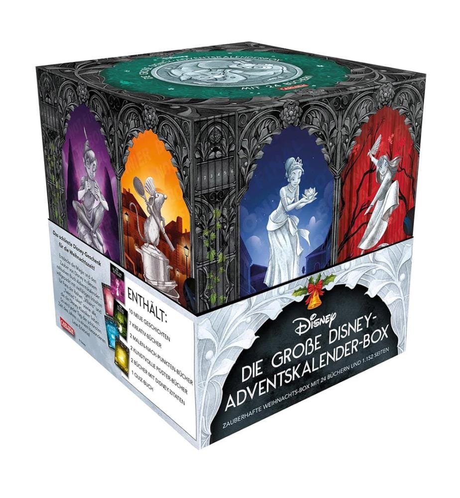 Disney: Die grosse Disney Adventskalender Box 2025 - Magische Weihnachtsbox mit 24 Büchern und 1. - (DE Version)