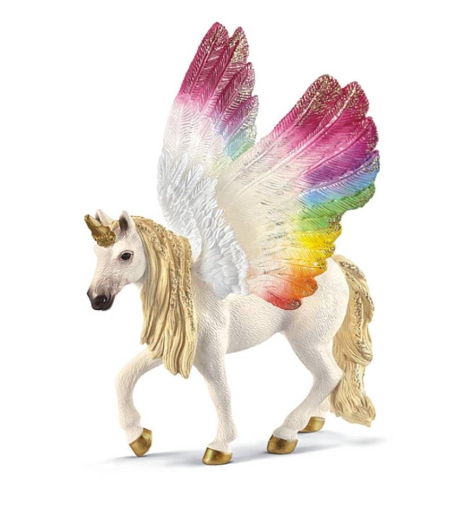 70576 - Licorne ailée arc en ciel 