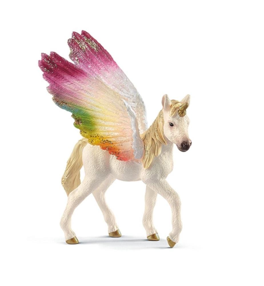 70577 - Licorne ailée arc en ciel, poulain 