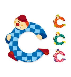 04544 - Clown Buchstabe C ass. 8x0.7x8.5cm 10 gr