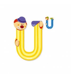 04562 - Buchstabe U Clown - Gelb