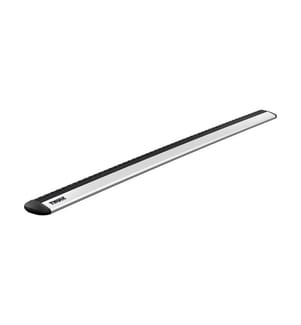 Lot de 2 barres de toit en aluminium 118 cm – Noir et argenté