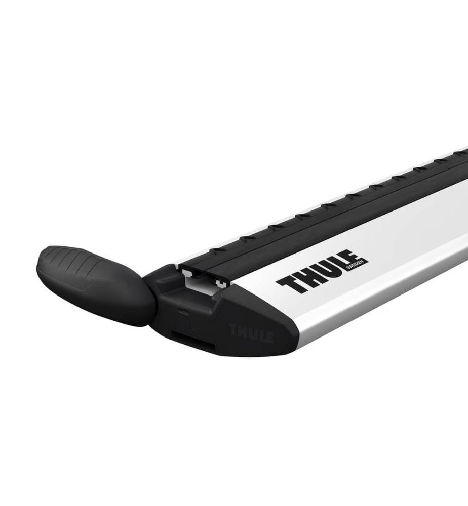 2er-Set Aluminium-Dachträger, 118 cm – Schwarz und Silber