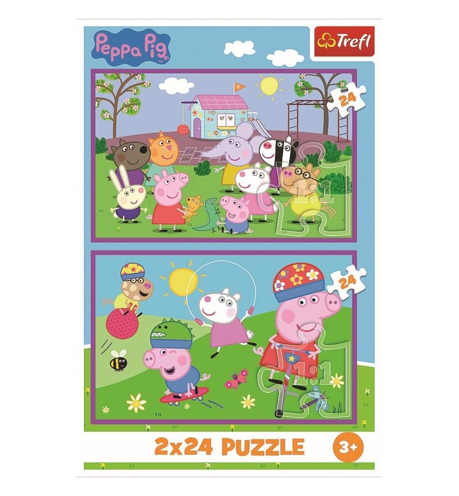 PEPPA PIG - Peppa pig in der Pause - Puzzle 2x24pcs - 3ANS +