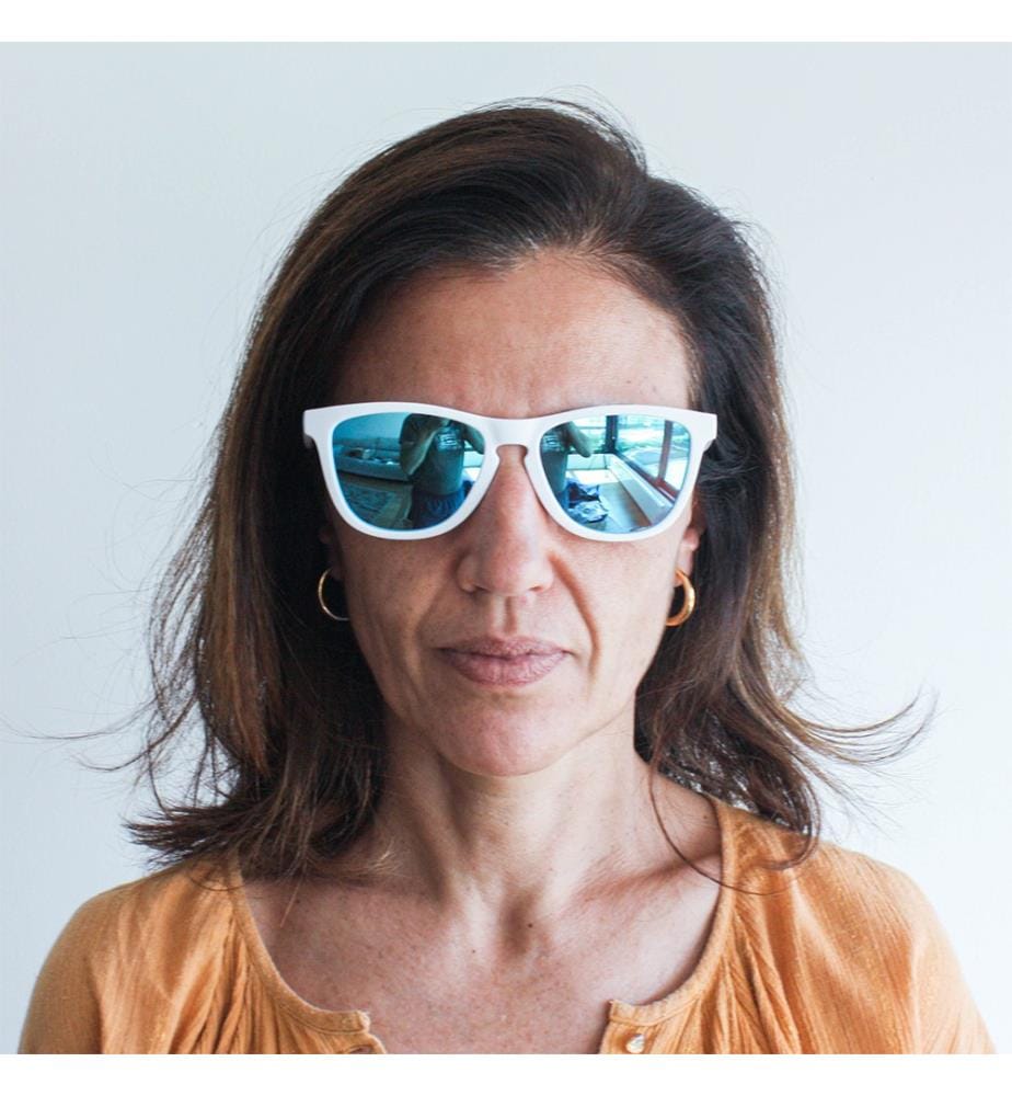 Sport-Sonnenbrille Roma - Weiss und Blau