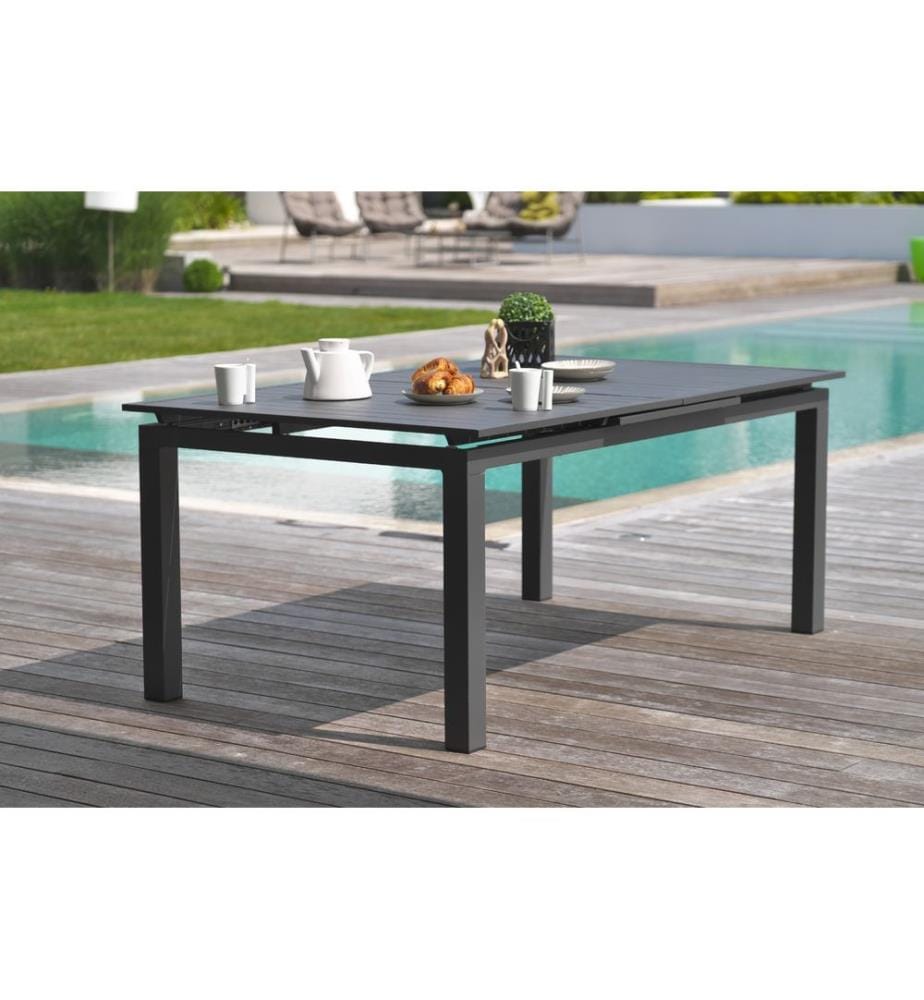 Tavolo da giardino allungabile Miami 180/240 x 100 cm - Grigio antracite
