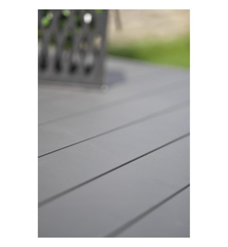 Tavolo da giardino allungabile Miami 180/240 x 100 cm - Grigio antracite