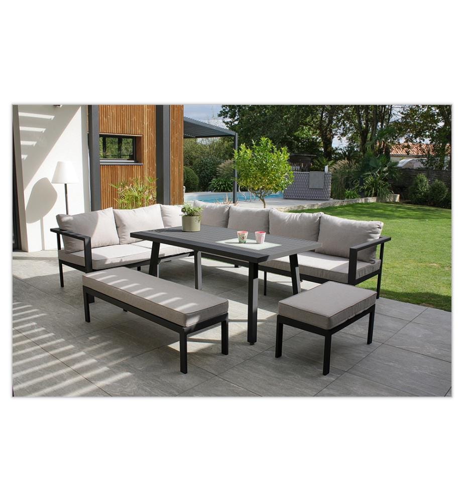 Gartenmöbel Antalya - 5 Teile - Anthrazit