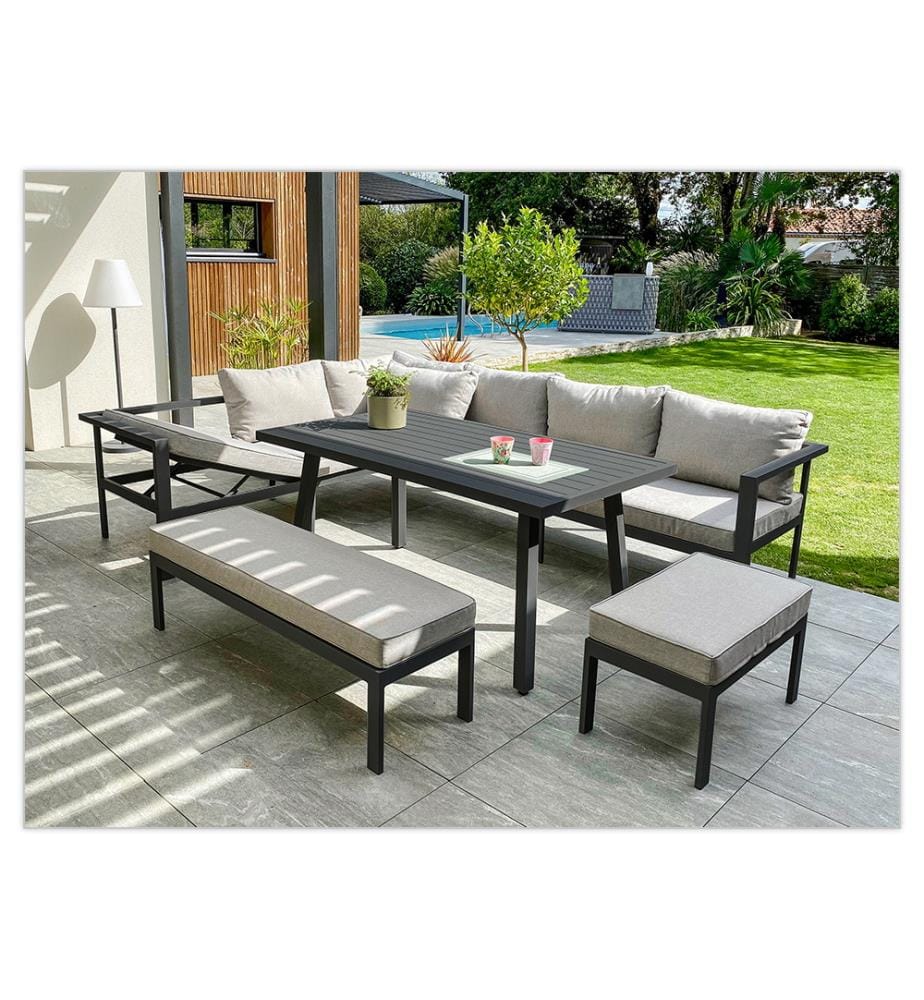 Gartenmöbel Antalya - 5 Teile - Anthrazit